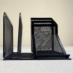 Rolodex Black Wire Mesh Multipurpose Desk Organizer 4 Compartment Contemporary