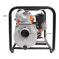 196CC Water Pump W/pipe,4l/1.06gal Diesel Powered 3600rpm Water Transfer Pump