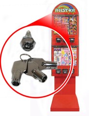 Lock & Key Replacement All Star Sticker Tattoo Vending Machine Variation