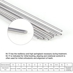 100Pcs Dental Orthodontic Arch Wire Super Elastic NiTi Round Ovoid Form 012-020