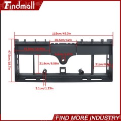 Heavy-Duty Pallet Fork Frame W/ Receiver Hitch & Spear Sleeves Skid Steer 4000lb