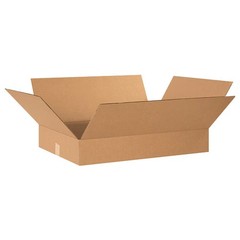 Flat Corrugated Cardboard Shipping Boxes 20″L x 20″W x 4″H | 20x20x4, Kraft
