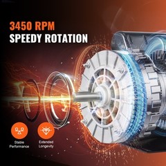 VEVOR 3.7HP Air Compressor Electric Motor 230V 3450RPM 56 Frame CW/CCW Rotation