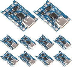 10-pack TP4056 Type-C USB 5V 1A Lithium Battery Charger Modules with Protection