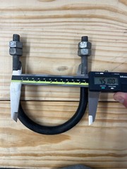 UBOLT 4-1/2″x 6-1/2″x 1/2″ For 4″ Pipe, Galvanized, Plastic Coated, Fig. 137C