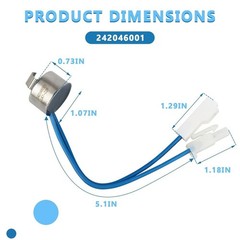 Defrost Thermostat for Refrigerator Replacement Fits Multiple Brands and Models