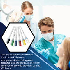 Dental Endo K-FILES Root Canal Stainless Steel Hand Use 21/25/31mm All Sizes