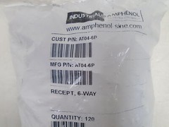 AMPHENOL SINE SYSTEMS AT04-6P RECEPTACLE CONNECTOR 6 WAY MALE SET OF (120)