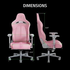 Razer Enki Synthetic Leather Ergonmic Gaming Chair For All-Day Comfort | Quartz