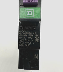 NEW Square D QO120PAFGF/QO120PDF 20 Amp Single Pole Dual Function Breaker