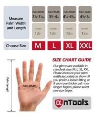 AnTools 2 Pairs Neoprene and Rubber Blend Heavy-Duty Chemical Gloves Protective