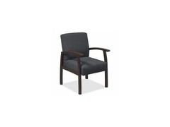 Lorell Guest Chairs 24″x25″x35-1/2″ Charcoal/Espresso frame 68555