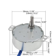Synchronous Motor AC 110V 5-6RPM Turntable Motor CW/CCW Direction 4W TYC-50 D…
