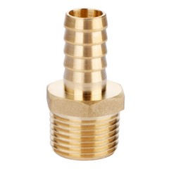 U.S. Solid 1/2″ Hose Barb Brass Fitting NPT 1/2″ Male, 1pc