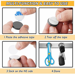 20Pack Magnets for Crafts with Adhesive Backing round Disc Magnets Strong Stick