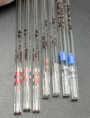 Lot Of (34) Mixed Kimax Glass Bulb Volumetric and Serological Pipettes