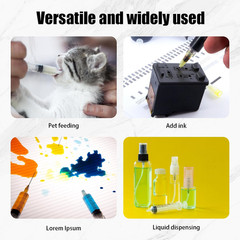 Glue Applicator Syringe Blunt Tip Needle and Cap, with Soft Plastic Tube, Suitab