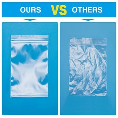100pcs 2×3 Inch Clear Zip Lock Bags Resealable Poly Bags 4 Mil Heavy Duty