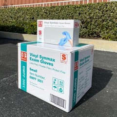 Basic Blue Vinyl Synmax Exam Gloves Latex-Free & Powder-Free S/M/L/XL-SIZE
