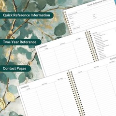 Planner 2026-2027 – Academic 9 X 11 inches, Green Art Leaves