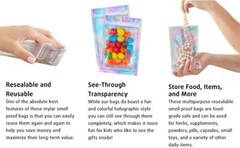 1000 QTY 5″x7″ Holographic Smell Proof Mylar Bags Resealable Packaging Zip Lock