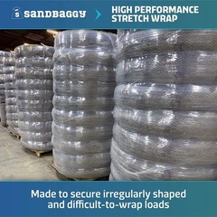 BULK Extra Wide 60 Inch Stretch Wrap | USA Made | 60″ x 5000 ft Roll – Sandbaggy
