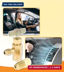 R1234YF Self-Sealing Can Tap with R134A Tank Adapter, 1/2” to 1/4” SAE Refrige