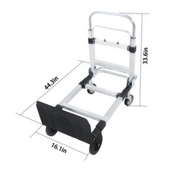 2 in 1 Folding Hand Truck Convertible Portable Steel Dolly 500 LBS Capacitycy