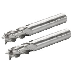 2Pcs 4 Flutes Straight Shank End Mill Cutter CNC Bits 3/8″ x 3/8″