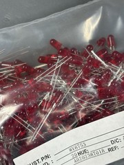 Red LED Through Hole Lamps 20° 250pcs MV6753 Fairchild Semiconductor