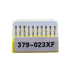 10 Pcs Dental Extra Fine Multi-Use Diamond Burs FG #379-023XF High Speed Yellow