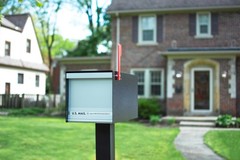 Mailmax Textured Black & Silver, Large, Galvanized Steel & Aluminum, Post-Mount