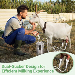 Manual Milking Machine, 2L Effort-Saving Goat Milking Device, Sheep Cow Hand Vac