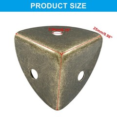 LifCratms 12Pcs Box Corner Protectors, 1″ (25mm) Metal 1″x1″x1″, Bronze