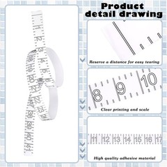 6 Pcs Fish Ruler Decal Measuring Tape Sticker 42 Inch, as picture shown