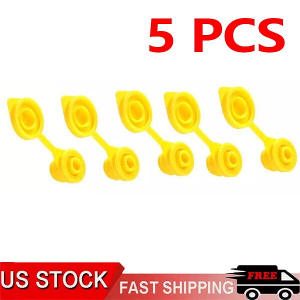 5 Yellow Fuel Gas Can Jug Vent Cap Blitz Wedco Scepter Essence Midwest Eagle