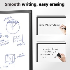 VUSIGN 36×24 Magnetic Dry Erase Whiteboard, Wall Mount, Black Frame