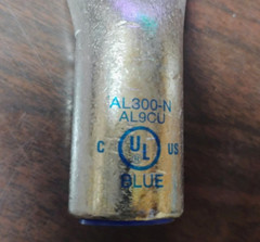 NSI AL300N COMPRESSION LUGS 1/2″ 2-HOLE 300 MCM BLUE DIE NEW BOX OF 6 EACH