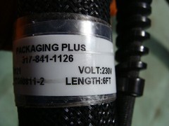 PACKAGING PLUS HOT MELT GLUE HOSE 100121 230V 6FT W/THERMOSTAT 351-253971 102W