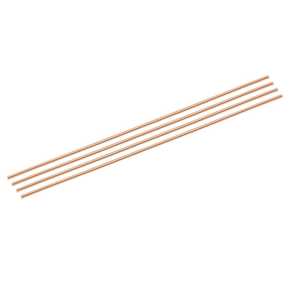 4 x Pure Copper Round Rod 3mm/1/8 Inch Dia 330mm/13 Inch L Solid Lathe Bar Stock