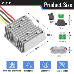 2-Pack 240W 20A Step Down Converter DC 17-55V to 12V Buck Regulator Golf Cart