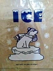 10 LB LBS 1.5 Mil Plastic Commercial Ice Bag Bags With Cotton Drawstring 100 PCs