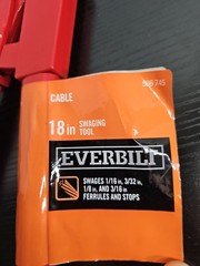 Everbilt 18 in. Swaging Tool 566 745 Swages 1/16”, 3/32”, 1/8”, & 3/16”