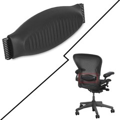 Black Lumbar Back Support Pad Size B For Herman Miller Aeron Chair Plastic New
