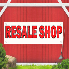 Resale Shop Indoor Outdoor Vinyl Banner Design