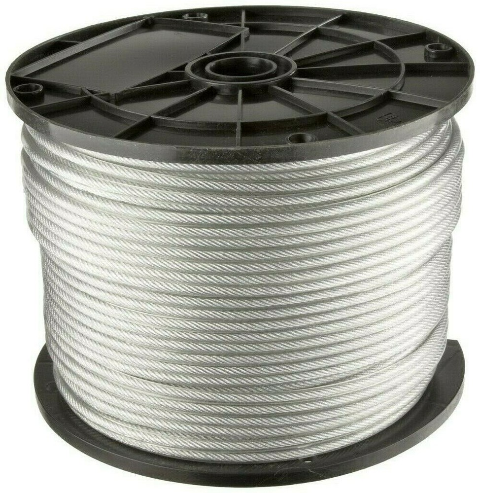 Vinyl Coated Stainless Steel Cable, 3/64 – 1/16, 7×7: 50, 100, 250, 500, 1000 ft