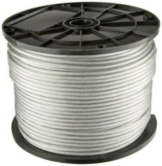 Vinyl Coated Stainless Steel Cable, 3/64 – 1/16, 7×7: 50, 100, 250, 500, 1000 ft