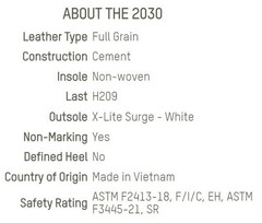 Red Wing 2030 Zero-G Cross Lite Safety Toe Shoe Side-Zip Boot Women’s 8.5 D NEW