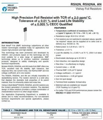 0.1% 2ppm Very High Precision SFERNICE Foil resistor RCK RS92N _ various values