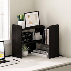 Black 23.7 In. X 15.7 In. Wood Modern Adjustable Desk Organizer